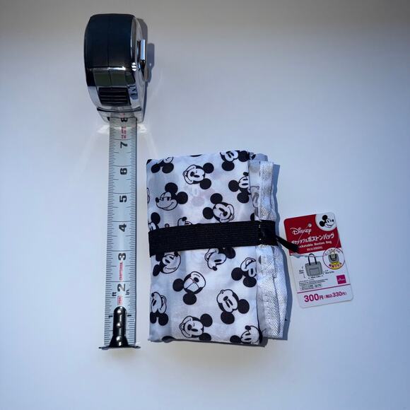 Disney Mickey Mouse Travel Set Nylon Bag, Foldable Boston Tote, Stationery Daiso - Picture 5 of 11